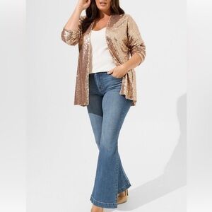 Torrid Gold Sequence Blazer